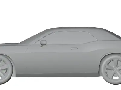 American muscle car unbranded 3D model