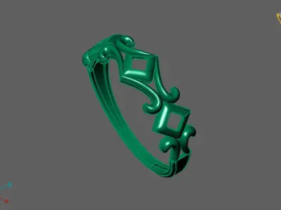 Women Ring Fancy Ring Plain light weight STL 3DM Printable 3D print model shop