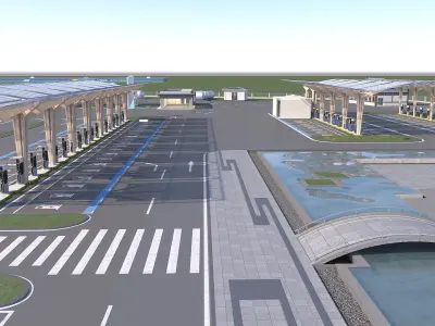 EV Charging Station 1 3D model