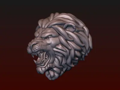 Lion Head 3D print model