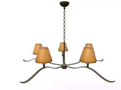 Modern Lighting Kit Low Poly Chandelier Lamp Set Interior Props Low-poly 3D model