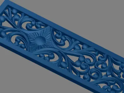 wall decor panel 3d stl model for cnc Carving 3D print model