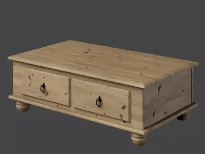 Coffee Table Low-poly 3D model shop