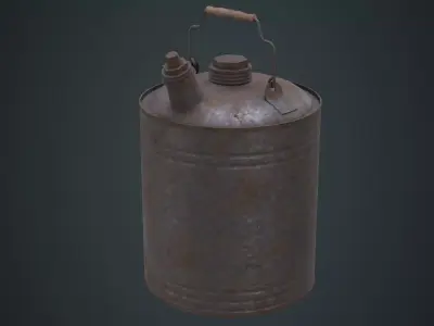 Fuel Can 4D Low-poly 3D model
