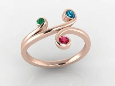 3D printable women sports ring Free 3D print model