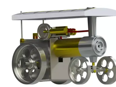 A SUPER SIMPLE TRACTION ENGINE 3D model