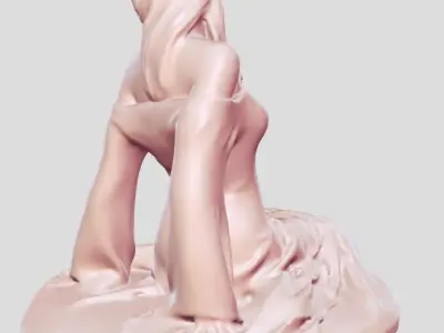 woman sitting  figure 3D print model