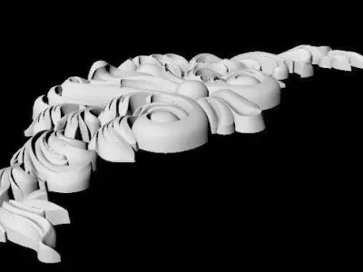 Central decor ornament for furniture 3D model 703