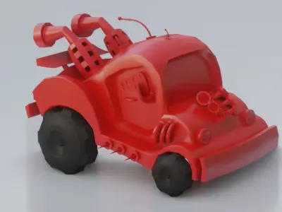 Cartoon Car Low-poly 3D model