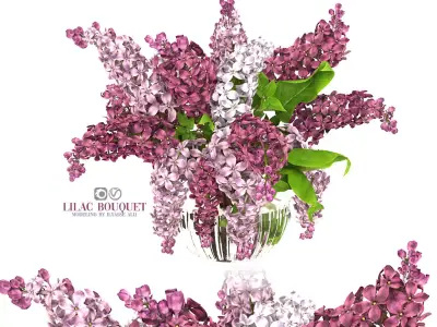 lilac bouquet 3D model