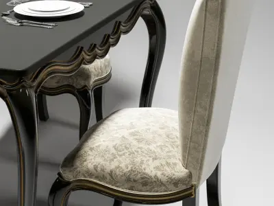 Dining Tables Set 01  3D model