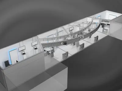 Booth Exhibition Stand a374 3D model