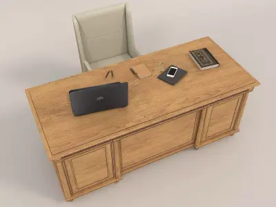 European Style Working Table 3D model
