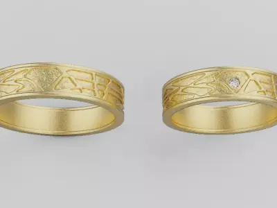 Wedding Rings 69016 3D print model