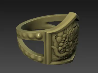 fashion ring A002 3D print model