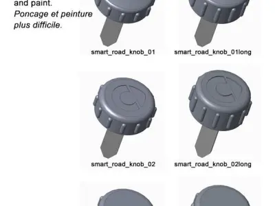 Smart Roadster Key Knob 3D print model