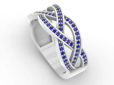 Jewelry Diamond Ring Model RG54 Free 3D print model