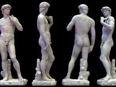 David - Michelangelo - Low-poly 3D model