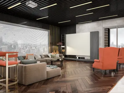 Office Rest and Cafe Design 3D model