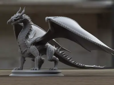 The Dreadful Dragon Magnarion  Zbrush Project File 3D model