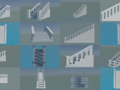 Staircase 3D Model Collection