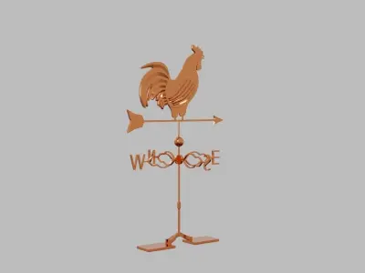 Weather Vane - Rooster Wind Vane Low-poly 3D model