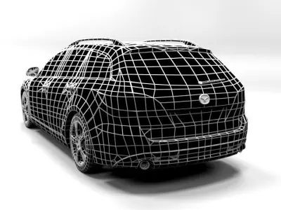 MAZDA 6 ESTATE 2009 LOWPOLY Low-poly 3D model