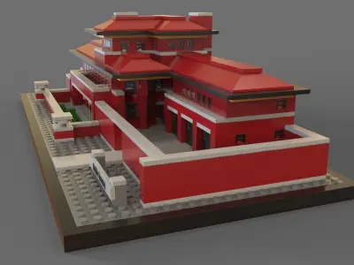 Lego 3d Robie house 3D model