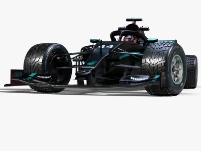 Mercedes AMG F1 W11 EQ Power 2020 Low-poly 3D model
