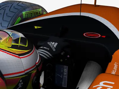 McLaren MCL32 Low-poly 3D model