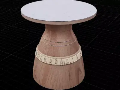 Luxury Side Table Modern Interior 3D Model Low-poly 3D model