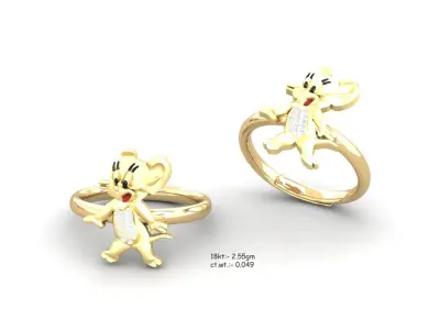 Women solitaire ring 3D print model