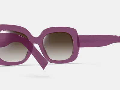 Johanna Sunglasses in Candied Berry Crystal 3D model