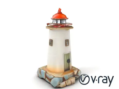 Weathered Lighthouse Architecture model pack Low-poly 3D model