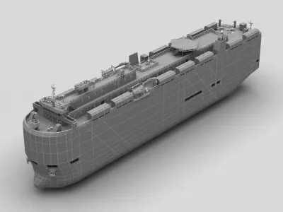 RoRo Car Carrier lowpoly Low-poly 3D model