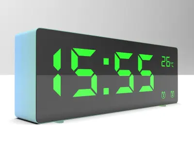 CLOCK BLUEGREEN GREEN Low-poly 3D model