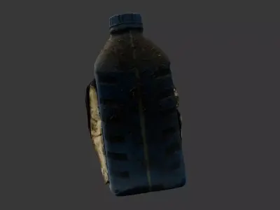 Scanned Dirty Oil Can Low-poly 3D model