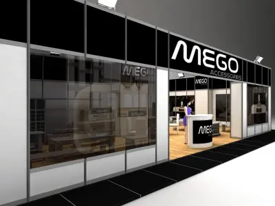 Moduler Exhibition Fair Stand 13x8 3D model