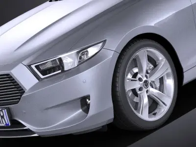 Generic Sedan mid-class 2015 VRAY 3D model