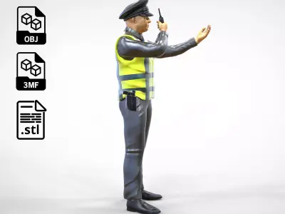 N2 Traffic Police with Radio 3D print model