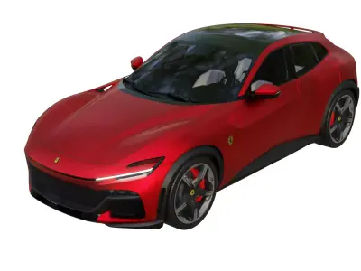ferrari purosangue 2024 Low-poly 3D model