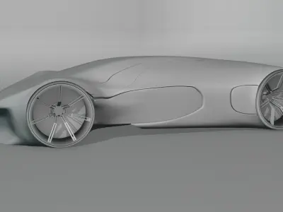 Futuristic Sci Fi Car Model Concept 3D model