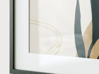 Triptych abstract poster set 3D model