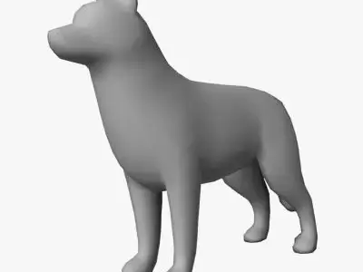 Low Poly Siberian Husky Low-poly 3D model