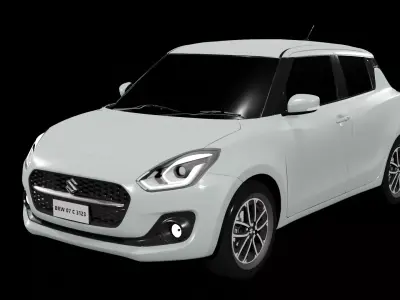 Animated White Swift  Low-poly 3D model