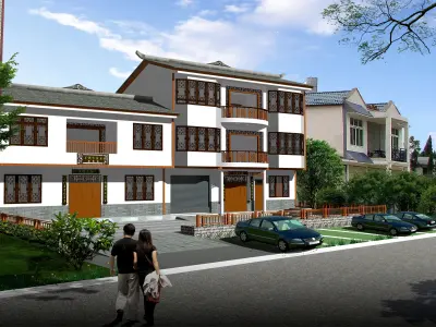 Chinese antique architecture 3D model