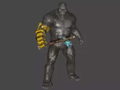 King Kong  Low-poly 3D model