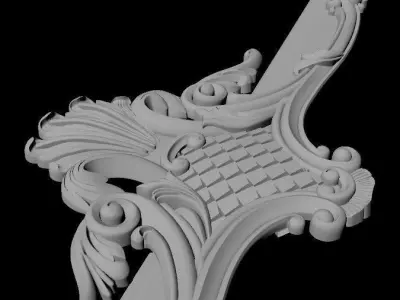 bed headboard 3D model