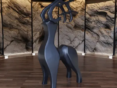 Deer Creature Figure Fan Art Toy  3D print model