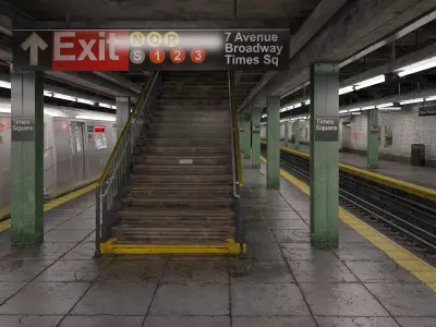 NYC Subway Station 3D model